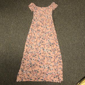 Long and Flowy Floral Off the Shoulder Dress